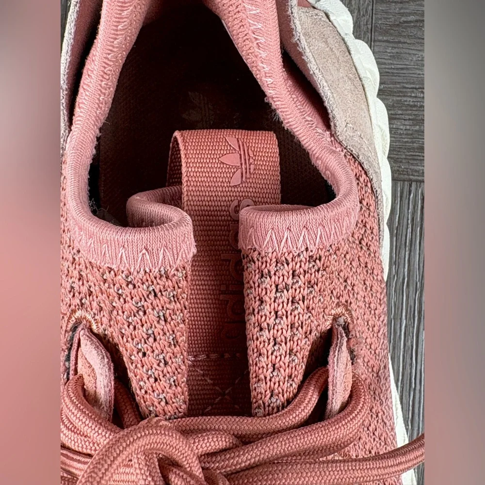 Adidas Women’s Tubular Doom Sock Running Shoe Size 6.5 Raw Pink Knit Material - Picture 7 of 16